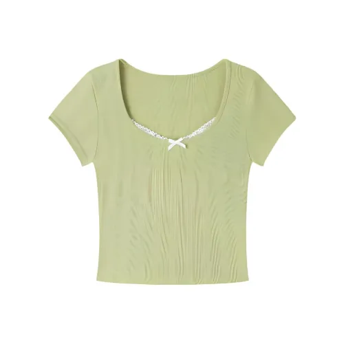 VKXOW Зеленые Женские Футболки