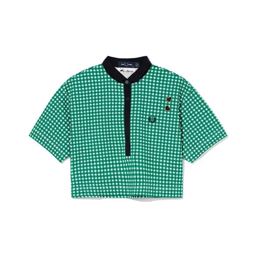FRED PERRY Зеленый Grx Женские Короткие Топы