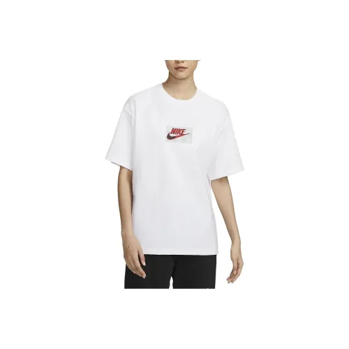 Nike Т-рубашка с рукавом-трубкой женская белая