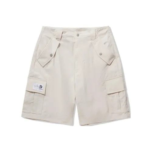 LINING Повседневные шорты Мужские цвет серый материал грязная ткань