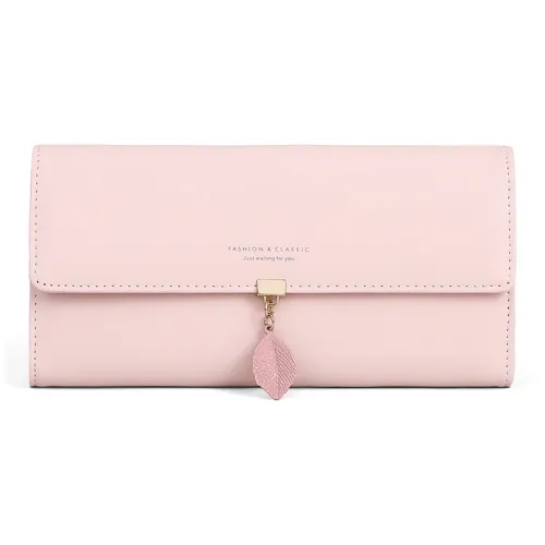 PT'SON Кошелек из коровьей кожи женский розовый