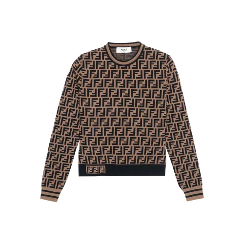 FENDI Коричневые Женские Свитеры
