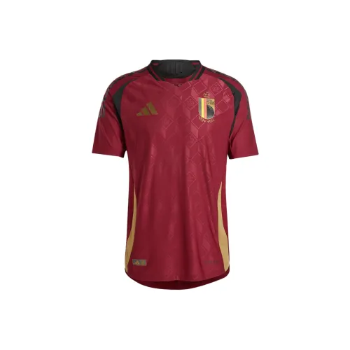 Adidas Belgium 2024 Home Authentic Jersey Football Jersey Game Belgium Team Home Men's Red