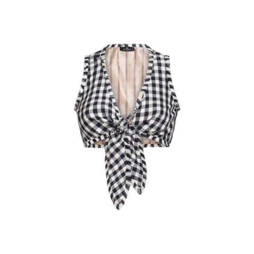 ETRO SS24 CROP TOP Женские Черный