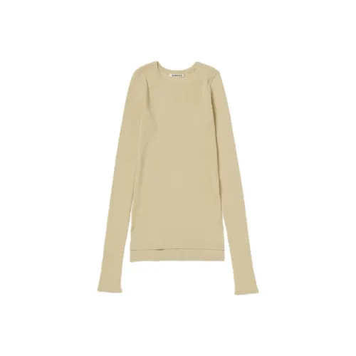 Auralee FW24 Свитер Женский Светлый Бежевый