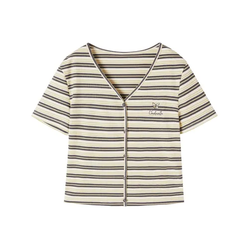 XIANGYING Комплект с короткими рукавами рубашка женский фруктовый зеленый