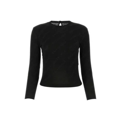 Balenciaga Свитер Slim Fit Женский Черный