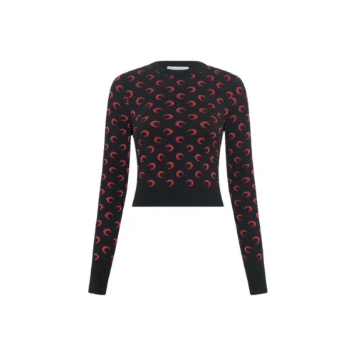 Marine Serre FW24 Свитер Женский Черный Красный