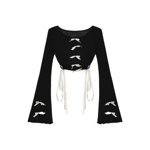 A head of Agua Черный Женские Короткие Топы