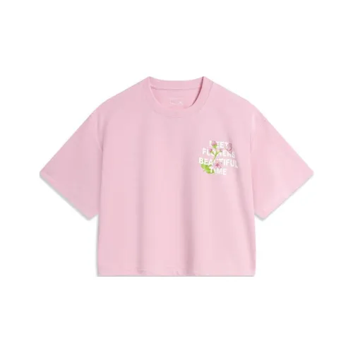 Подкладка Sports Life Collection рукав с оборкой футболка T женская прозрачно-розовая