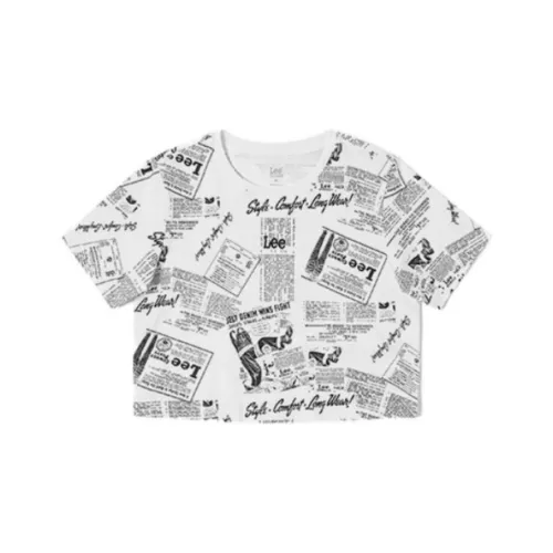 Lee Белый Женские Короткие Топы