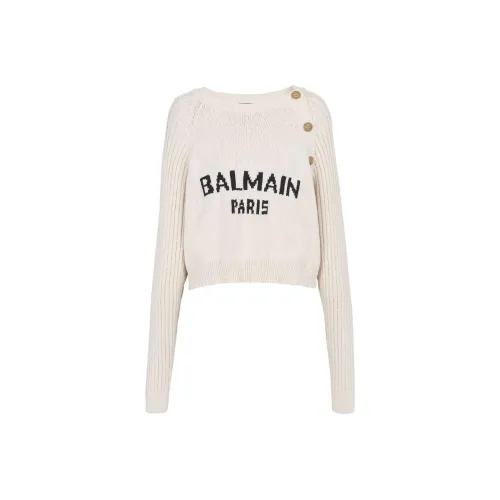 BALMAIN Свитер Женский Светлый Бежевый