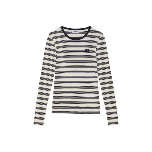 GANNI T-рубашка женская морской синий