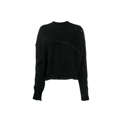 Unravel Project Свободный крой Свитер Женский Черный