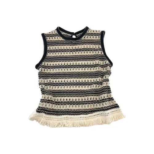 OUBO Майка Женская Черно-Белые Полосы