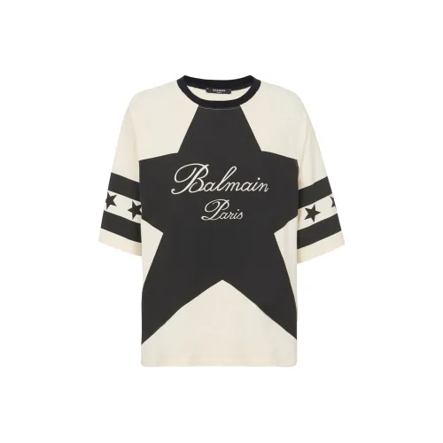 BALMAIN Бежевые Женские Т-рубашки
