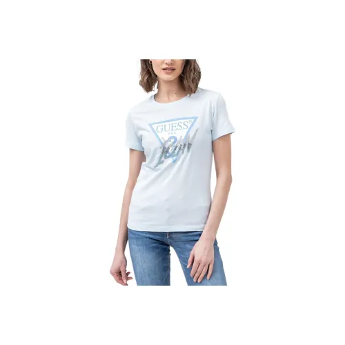 GUESS T-Shirt Женская Светло-Синяя