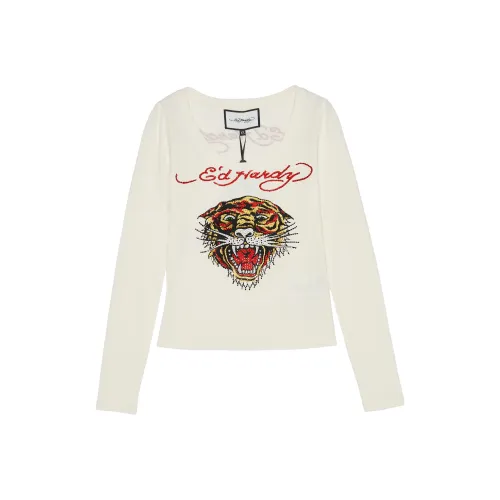 Ed Hardy Слоновая кость Женские Футболки