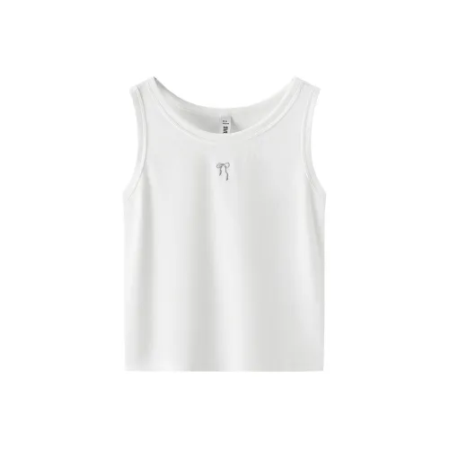 SEM R Тесный крой Вышивка Круглый вырез Топ Универсальный Майка Женская