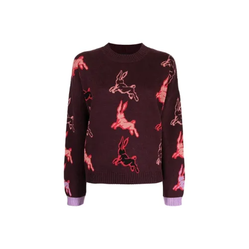 Paul Smith FW21 Облегающий свитер женский темно-бордовый