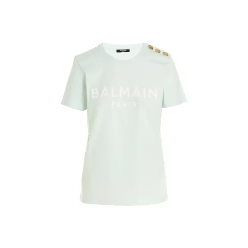 BALMAIN Зеленые Женские Футболки