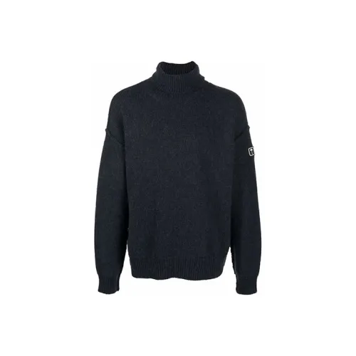 PALM ANGELS FW21 Облегающий свитер женский синий