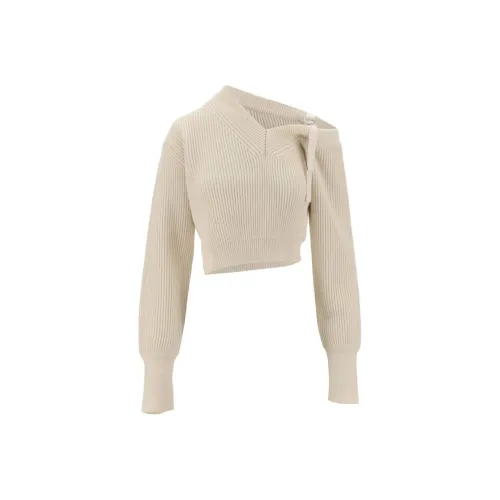 Jacquemus Бежевые Женские Свитеры