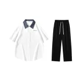 Комплект одежды (Белая рубашка + Черные штаны)