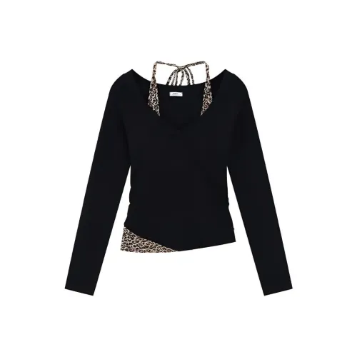 Shuhao Bai Черные Женские T-рубашки