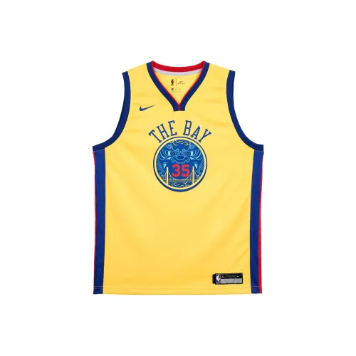 Nike Баскетбольная Джерси Golden State Warriors Цвет KD Размер 35 Мужская Желтая