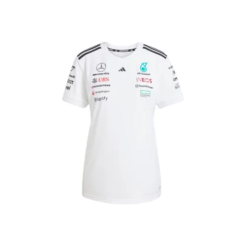 Adidas x Mercedes AMG Petronas F1 Team SS25 T-Shirt Женская Белая Черная