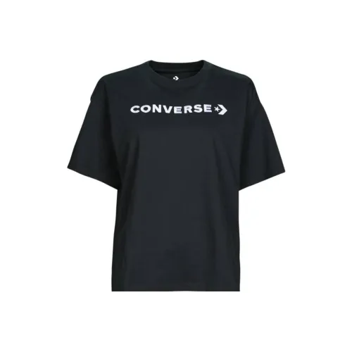 Конверс Wordmark relaxed Черная Женская футболка