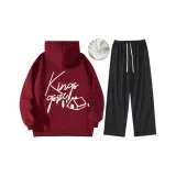 Красный флис с утеплением, комплект