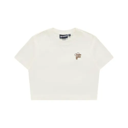 FILA FUSION Комплект с короткими рукавами T-рубашка Женская Винтажный белый