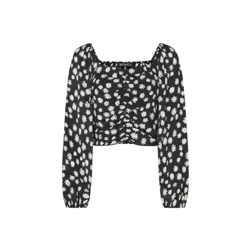 MOCO SS23 CROP TOP Женские Черный с Смешанным Принт