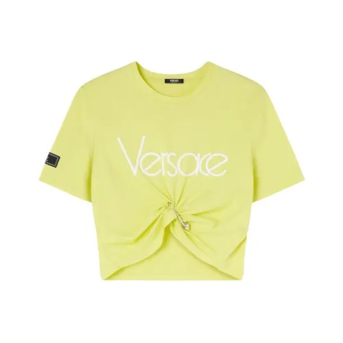 VERSACE SS24 T Рубашка Женская Светло-Желтая