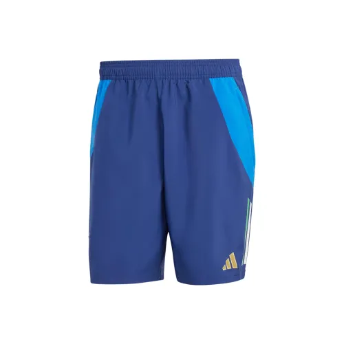 Adidas Italy Tiro 24 Соревнование Downtime Шорты Футбол Низ Команда Italy Мужской Темно-синий