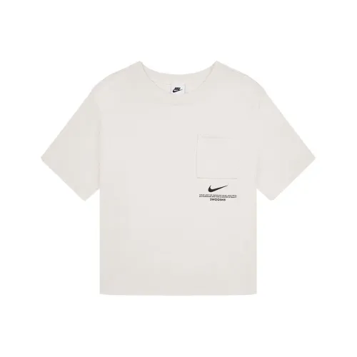 Nike SS22 Комплект с короткими рукавами T-рубашка Женская Призрачный Серый Белый