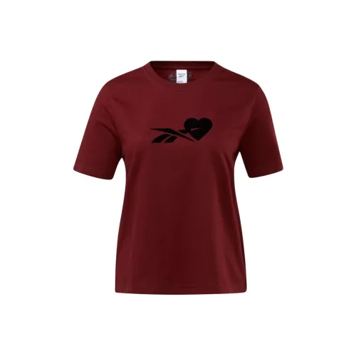 Reebok Cl VALENTINES Day Tee T-Shirt Рубашка Женская Красная