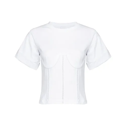 PINKO T-рубашка Effetto Bustier T-рубашка Женская Белая