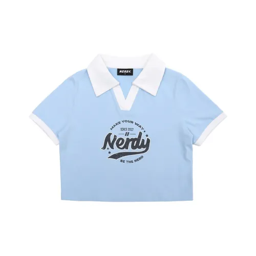 Nerdy Небесно-голубой Женские Короткие Топы