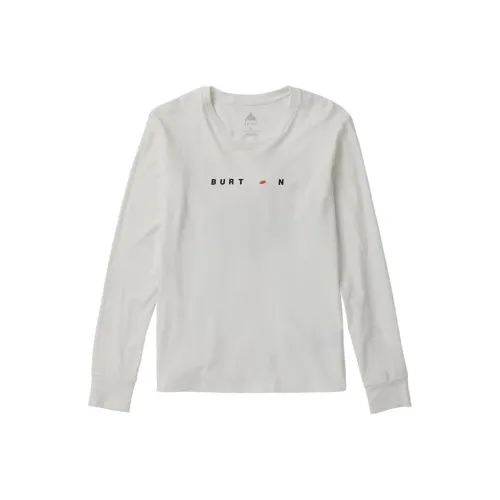 BURTON Рукав с оборванным плечом T-рубашка Женская Толстая Белая