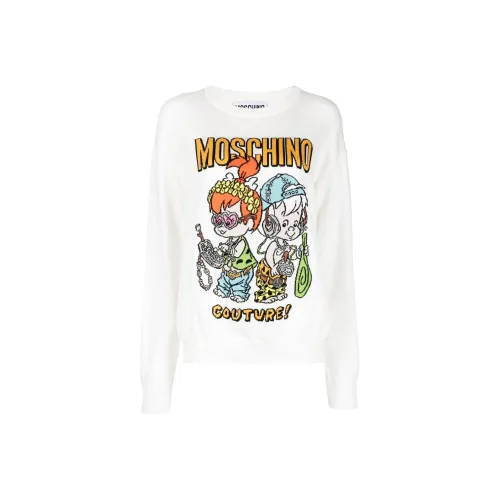 MOSCHINO Белые Женские Свитеры