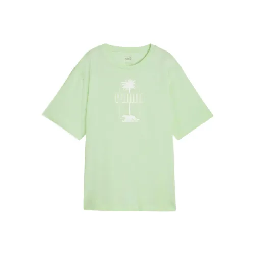 PUMA Palm ResortEssentials+ Т-рубашка с рукавом-капри женская мятно-зеленая