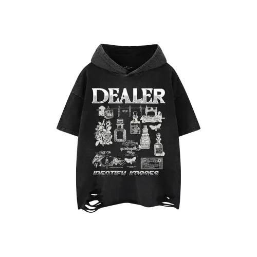 YEARNED Реглан-рукав Т-рубашка Унисекс Черный