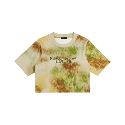 RANDOMEVENT X LAB. LFE SS23 Co Бренд Армейский зеленый Женские Короткие топы