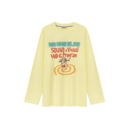 NO ONE ELSE Светло-желтая унисекс футболка