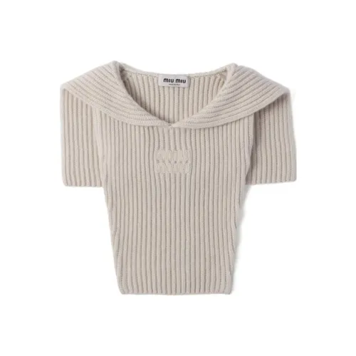 MIU MIU Бежевые Женские Свитеры