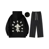 Чёрный флис с утеплением, комплект