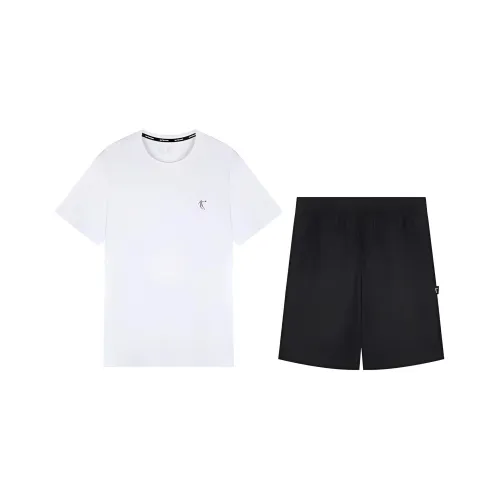 QIAODAN Повседневная Спортивная Одежда Мужская Jordan Белый Черный